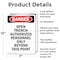 Signmission Portrait Open Trench Authorized Personnel Only Danger Sign, Aluminum, 7in W x 10in L, 2PK OS-2PACK-DS-A-710-V-1909 - alternate 2